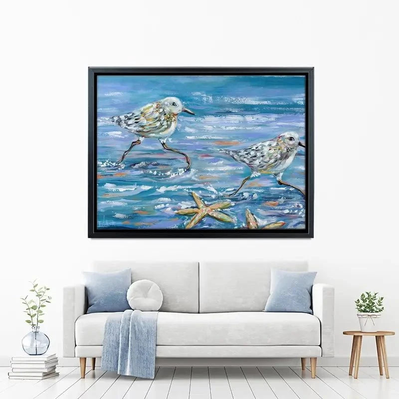 Sandpipers Canvas Print Sandpipers Canvas Print wall art product Estelle Grengs - Independent