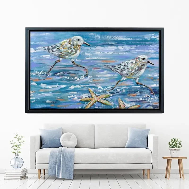 Sandpipers Canvas Print Sandpipers Canvas Print wall art product Estelle Grengs - Independent