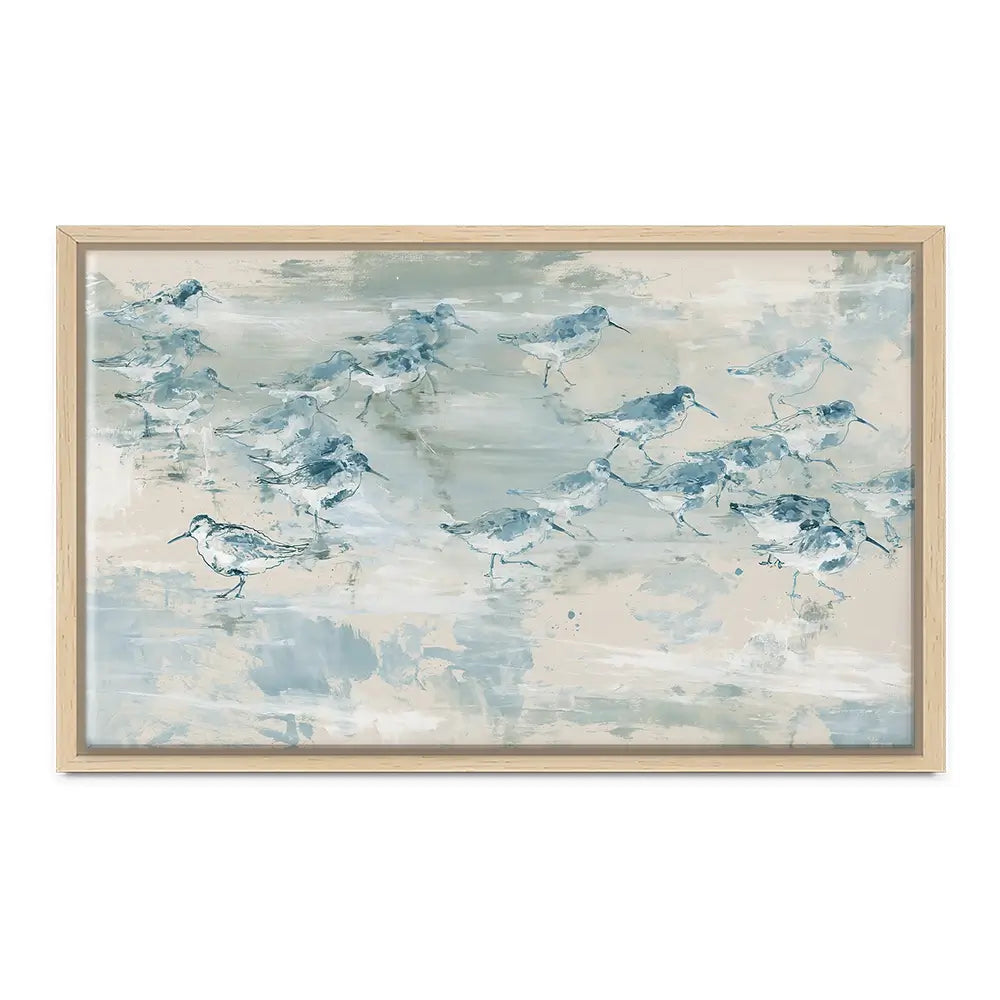 Sandpipers Tide Line Reverie Canvas Print Sandpipers Tide Line Reverie Canvas Print wall art product Chromatic Storm Studio