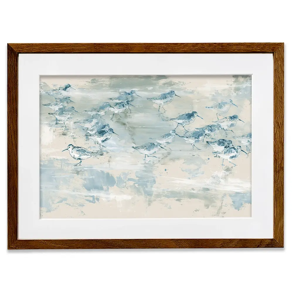 Sandpipers Tide Line Reverie Framed Art Print Sandpipers Tide Line Reverie Framed Art Print wall art product Chromatic Storm Studio