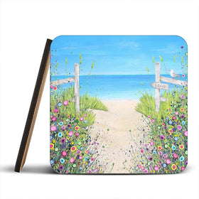 Sandy Toes And Salty Kisses Coaster Set Sandy Toes And Salty Kisses Coaster Set wall art product Jo Gough