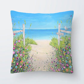 Sandy Toes And Salty Kisses Cushion Sandy Toes And Salty Kisses Cushion wall art product Jo Gough