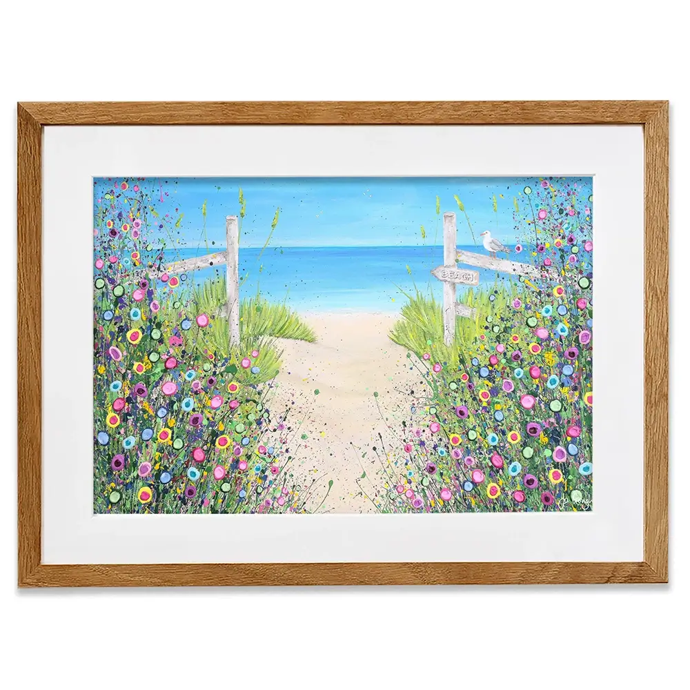 Sandy Toes And Salty Kisses Framed Art Print Sandy Toes And Salty Kisses Framed Art Print wall art product Jo Gough