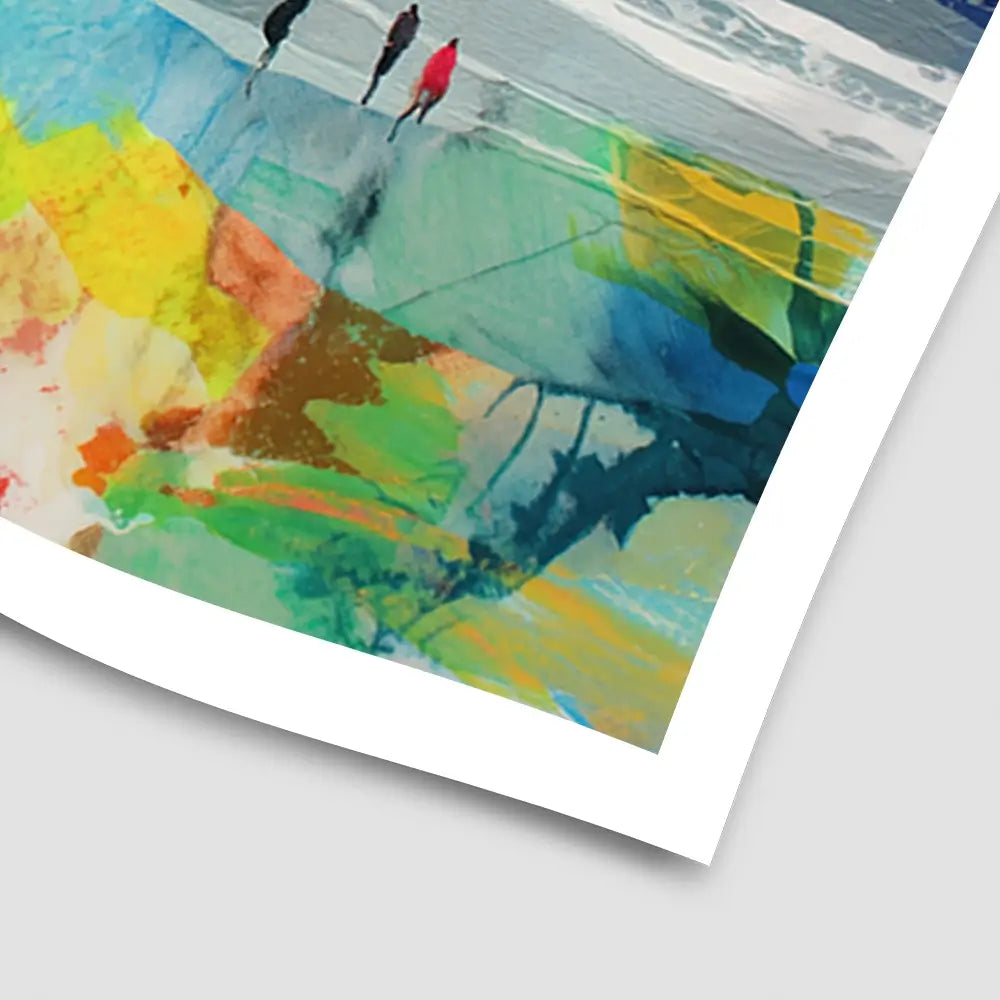 Santa Monica Pier In Colour Art Print Santa Monica Pier In Colour Art Print wall art product Chromatic Storm Studio