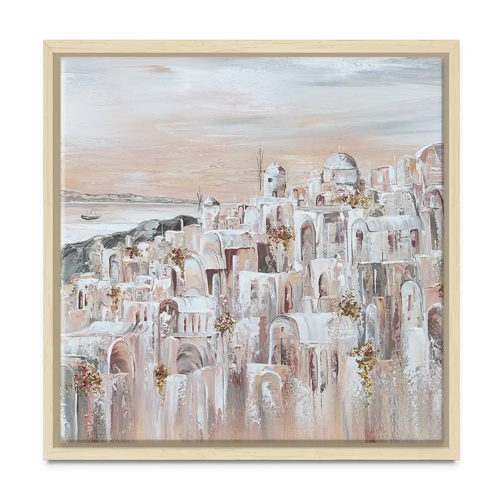 Santorini Oia Dreams Square Canvas Print Santorini Oia Dreams Square Canvas Print wall art product Art Print Shop