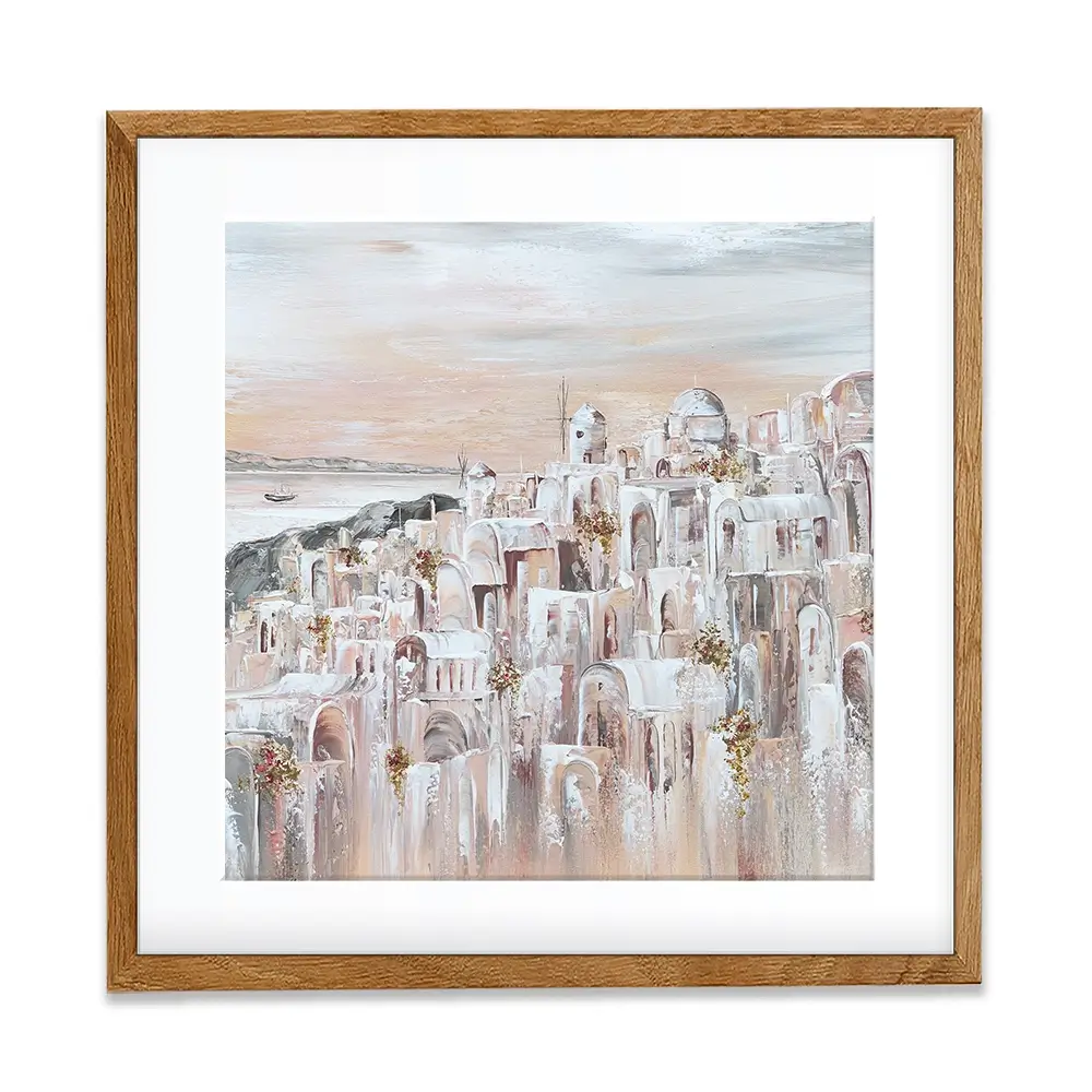 Santorini Oia Dreams Square Framed Art Print Santorini Oia Dreams Square Framed Art Print wall art product Art Print Shop