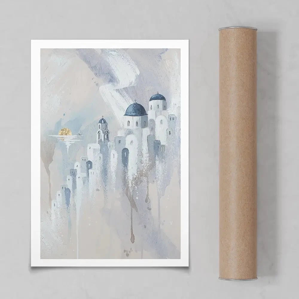 Santorini Paradise Art Print Santorini Paradise Art Print wall art product Isabella Karolewicz