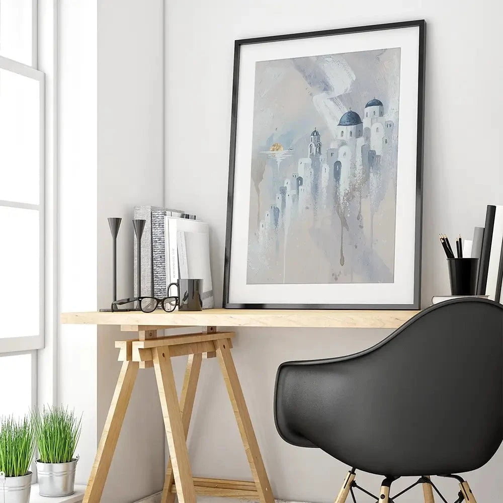 Santorini Paradise Framed Art Print Santorini Paradise Framed Art Print wall art product Isabella Karolewicz