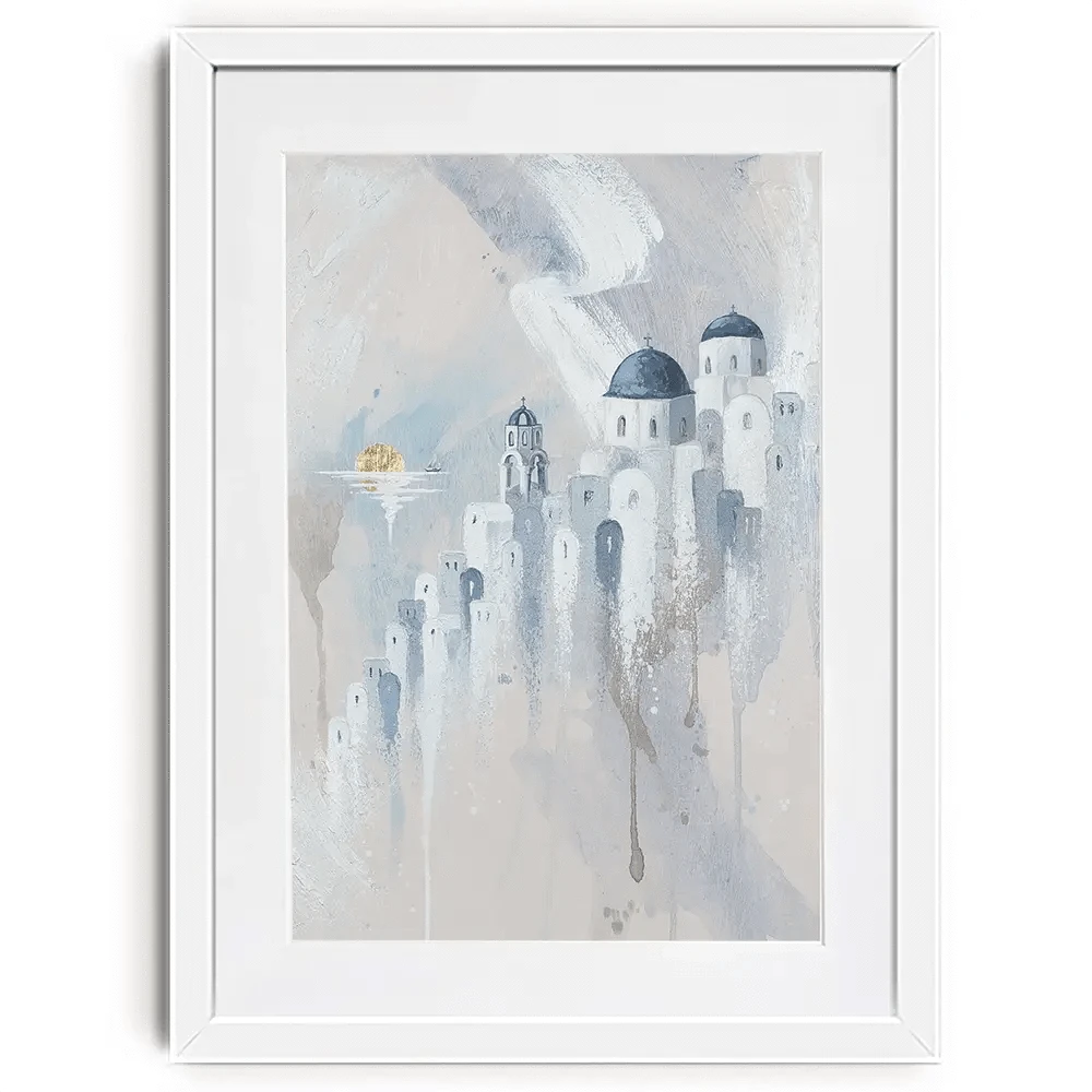 Santorini Paradise Framed Art Print Santorini Paradise Framed Art Print wall art product Isabella Karolewicz