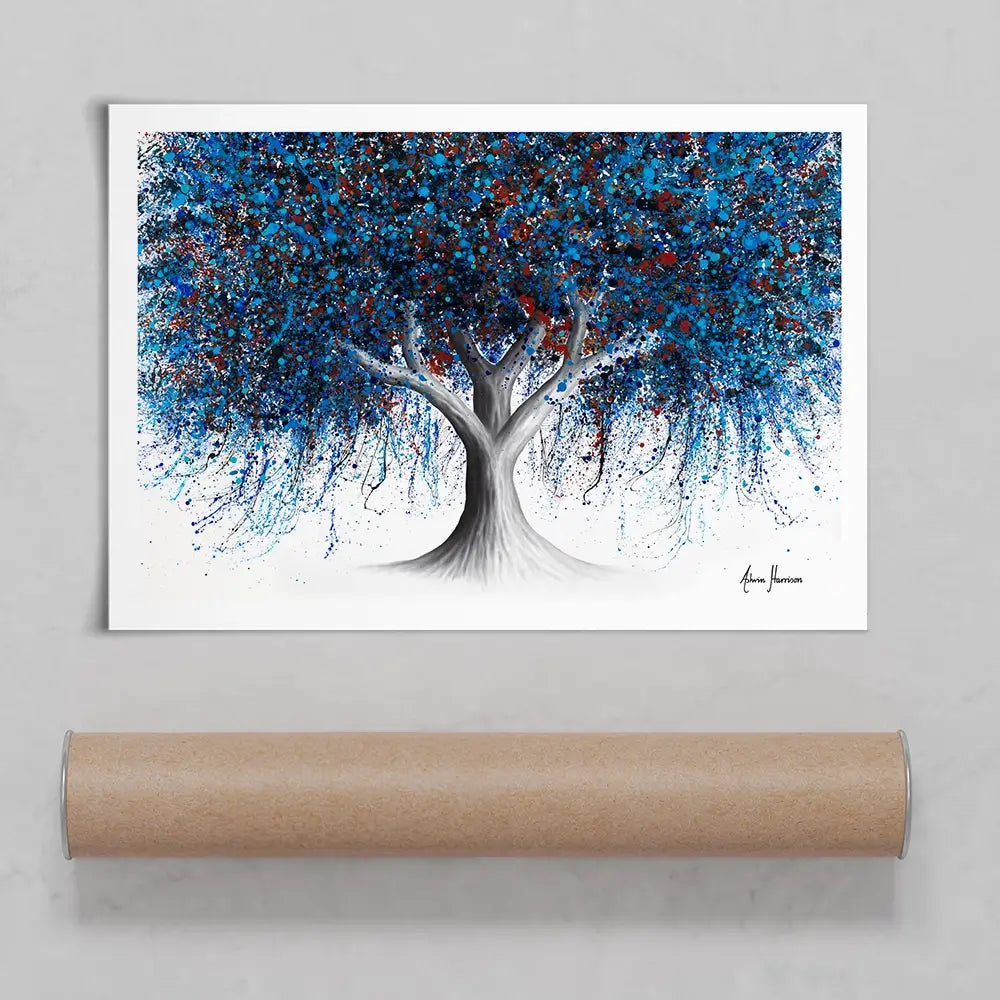 Sapphire Season Tree Art Print Sapphire Season Tree Art Print wall art product Ashvin Harrison