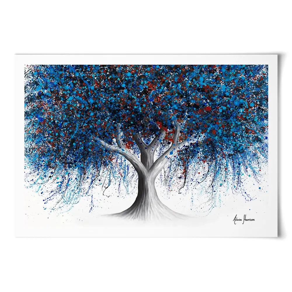 Sapphire Season Tree Art Print Sapphire Season Tree Art Print wall art product Ashvin Harrison