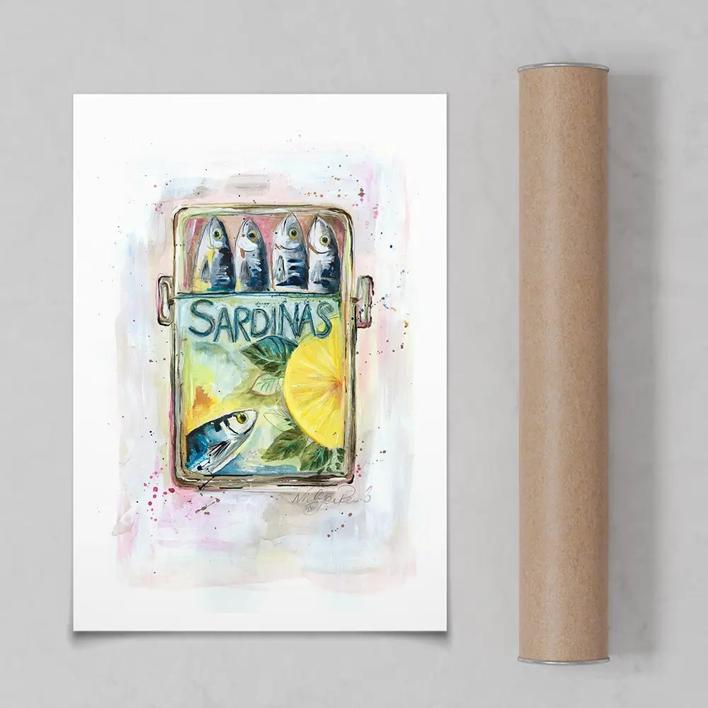 Sardinas Art Print Sardinas Art Print wall art product Nicola Jane Rowles