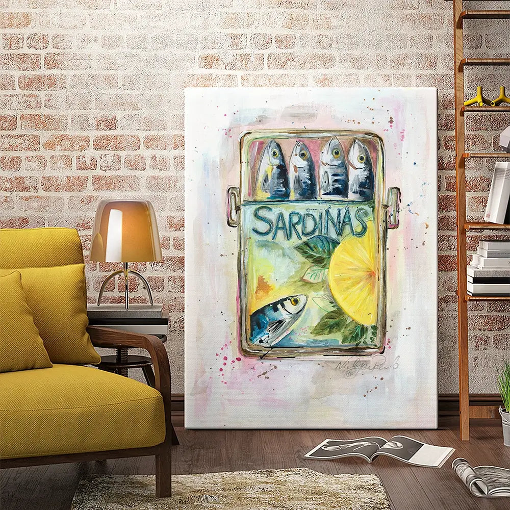 Sardinas Canvas Print Sardinas Canvas Print wall art product Nicola Jane Rowles