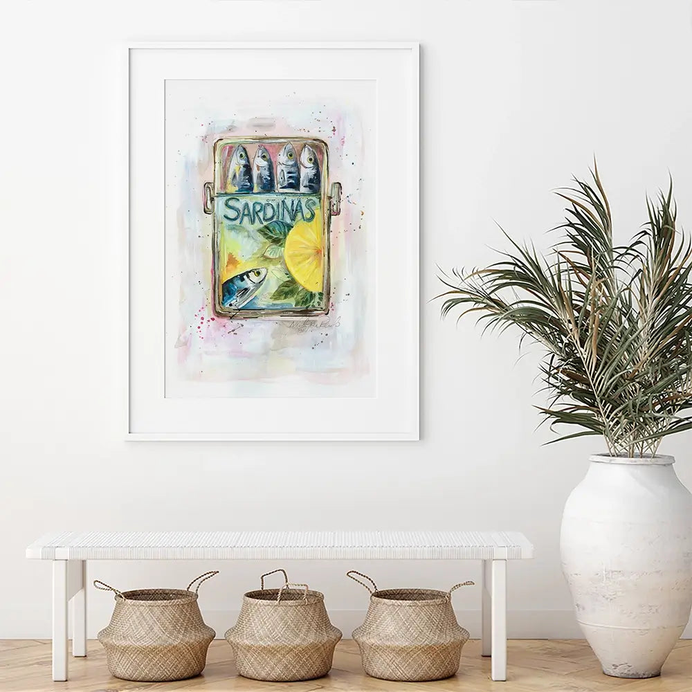 Sardinas Framed Art Print Sardinas Framed Art Print wall art product Nicola Jane Rowles