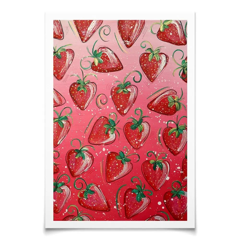 Impression d'art Fraises impertinentes