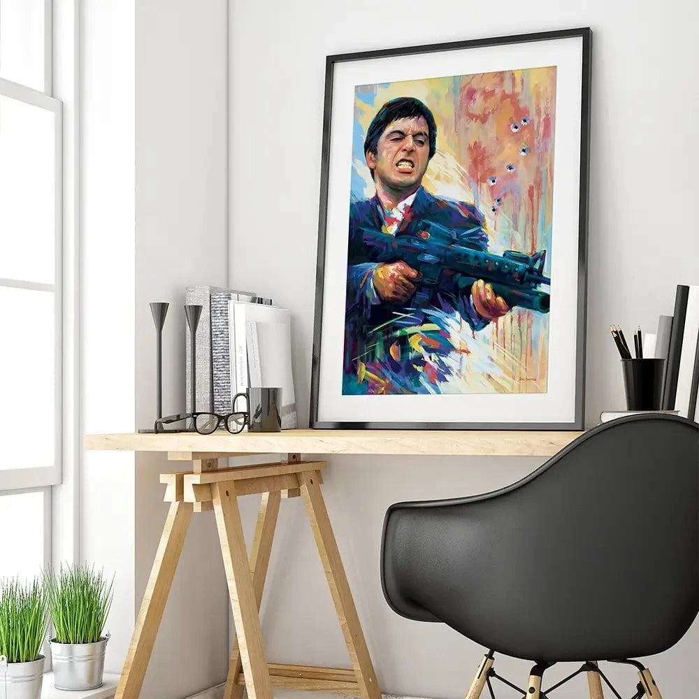 Scarface Framed Art Print Scarface Framed Art Print wall art product Leon Devenice