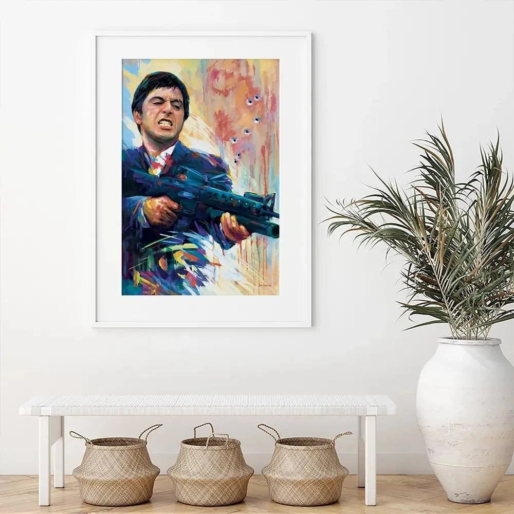Scarface Framed Art Print Scarface Framed Art Print wall art product Leon Devenice