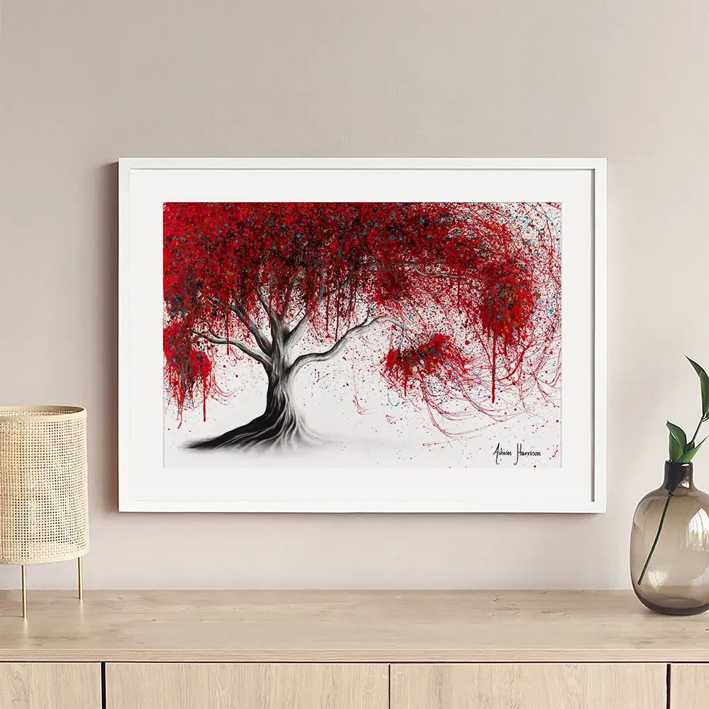 Scarlet Picnic Dream Tree Framed Art Print Scarlet Picnic Dream Tree Framed Art Print wall art product Ashvin Harrison