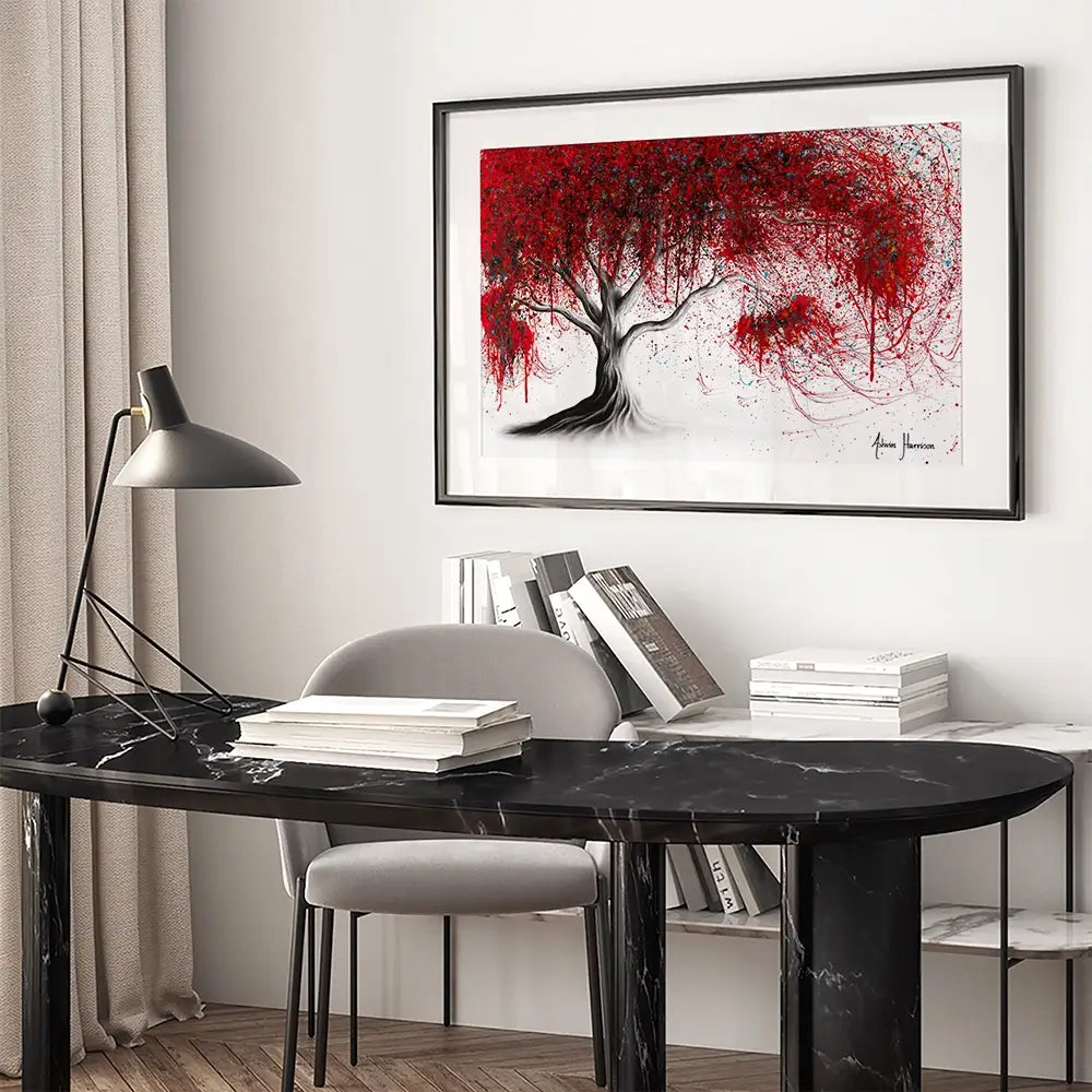 Scarlet Picnic Dream Tree Framed Art Print Scarlet Picnic Dream Tree Framed Art Print wall art product Ashvin Harrison