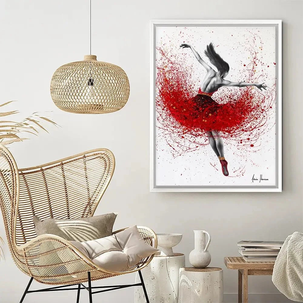 Scarlet Sensation Dance Canvas Print Scarlet Sensation Dance Canvas Print wall art product Ashvin Harrison