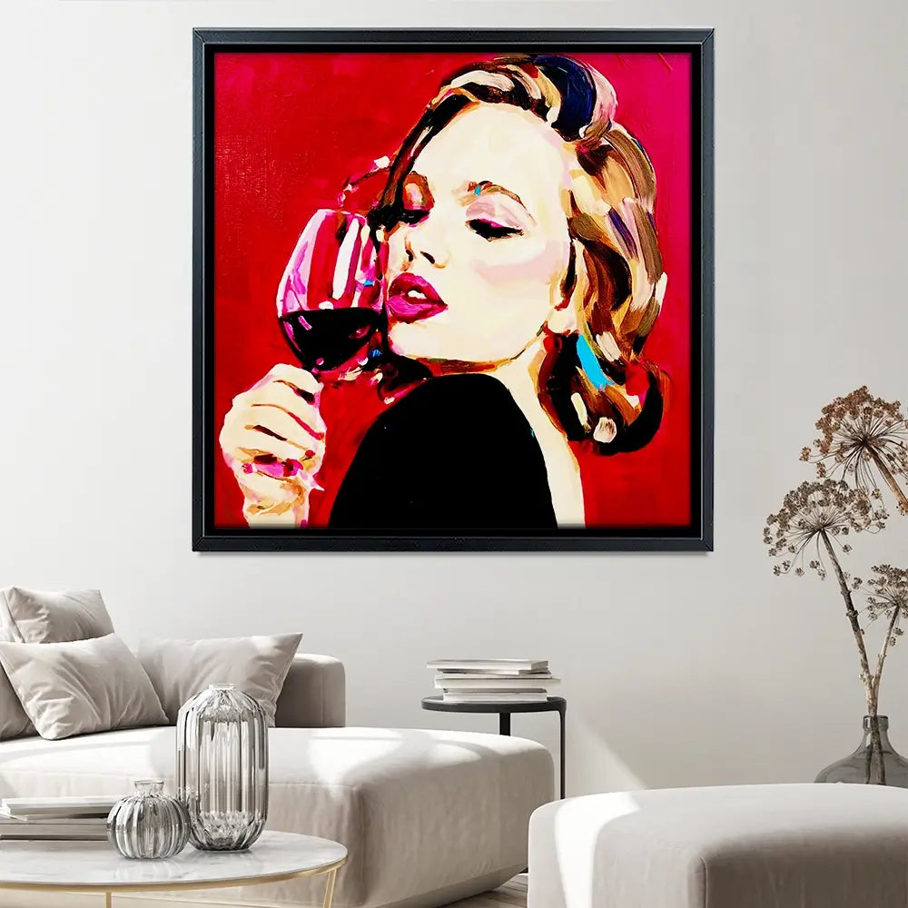 Scarlett Seduction Square Canvas Print Scarlett Seduction Square Canvas Print wall art product Juliet Stockton