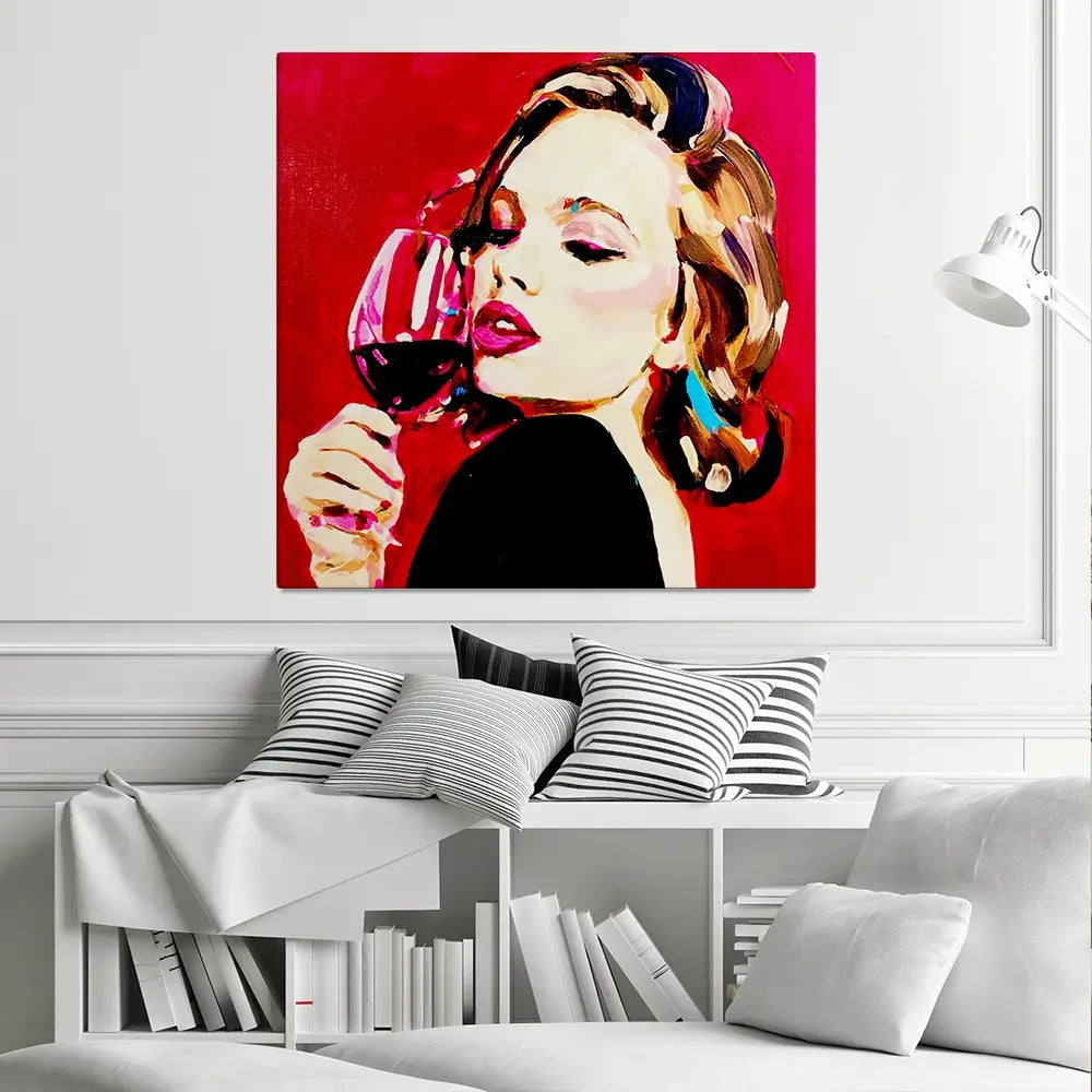 Scarlett Seduction Square Canvas Print Scarlett Seduction Square Canvas Print wall art product Juliet Stockton