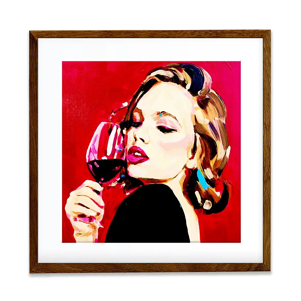 Scarlett Seduction Square Framed Art Print Scarlett Seduction Square Framed Art Print wall art product Juliet Stockton