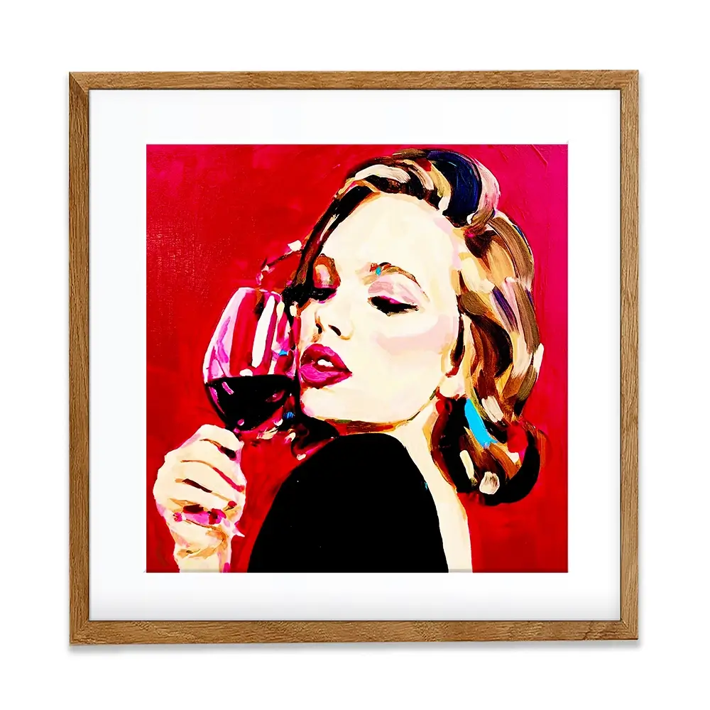 Scarlett Seduction Square Framed Art Print Scarlett Seduction Square Framed Art Print wall art product Juliet Stockton