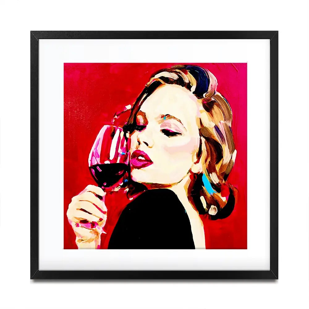 Scarlett Seduction Square Framed Art Print Scarlett Seduction Square Framed Art Print wall art product Juliet Stockton