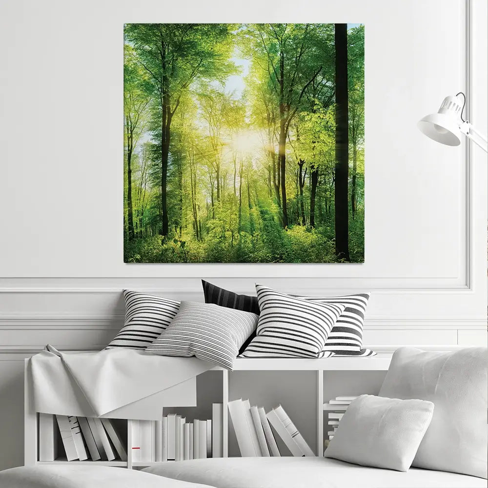 Scenic Forest Square Canvas Print Scenic Forest Square Canvas Print wall art product Smileus / Shutterstock