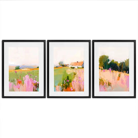 Scenic House Framed Art Print Trio Scenic House Framed Art Print Trio wall art product IAmHomeStudio