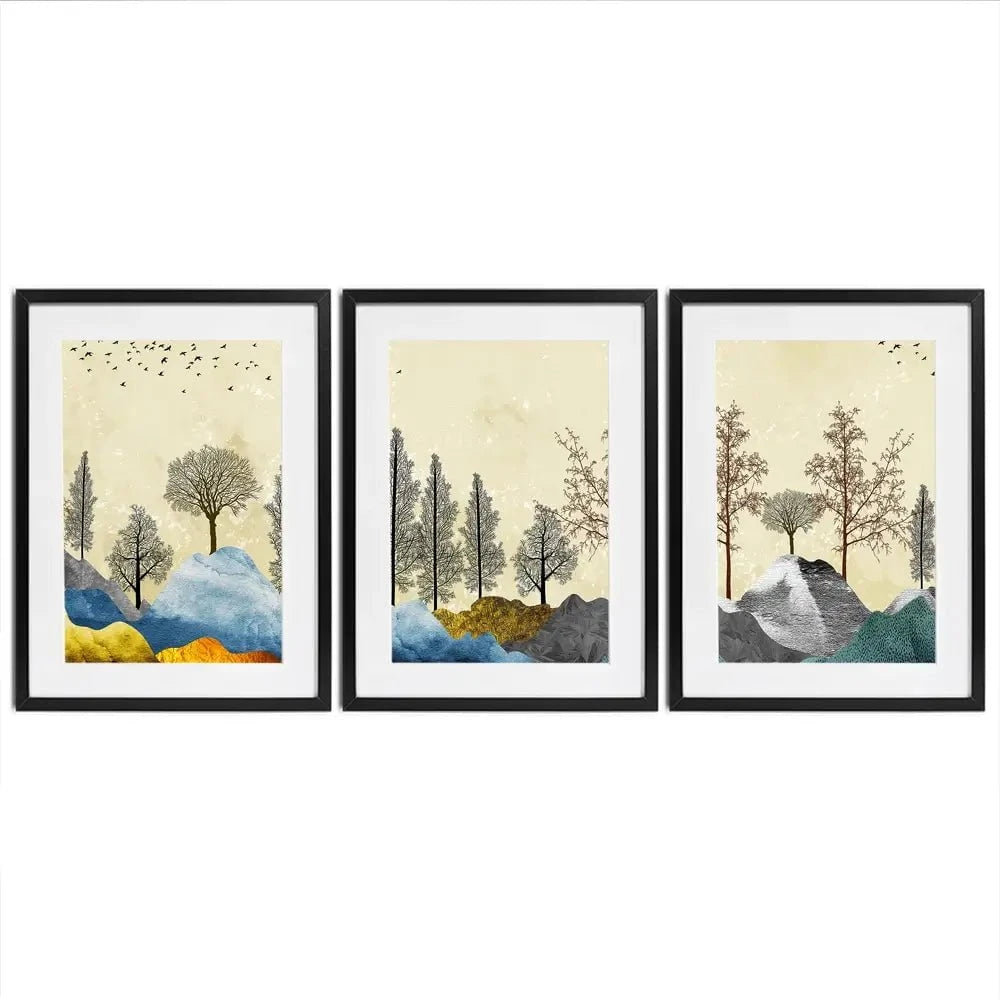 Scenic Landscape Framed Art Print Trio Scenic Landscape Framed Art Print Trio wall art product 3d artwork wallpaper / Shutterstock
