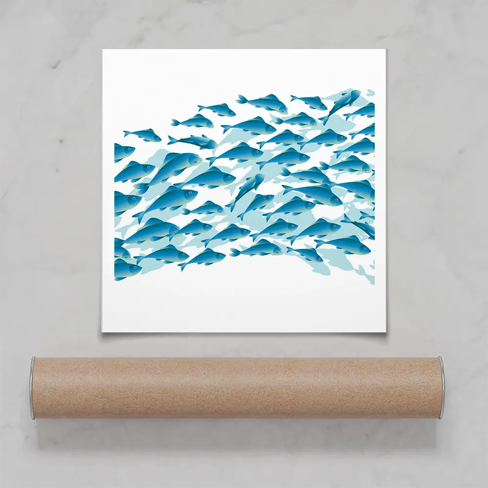 School Of Fish Square Art Print School Of Fish Square Art Print wall art product Galyna_P / Shutterstock