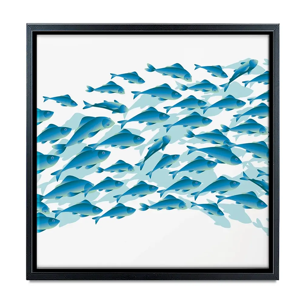 School Of Fish Square Canvas Print School Of Fish Square Canvas Print wall art product Galyna_P / Shutterstock