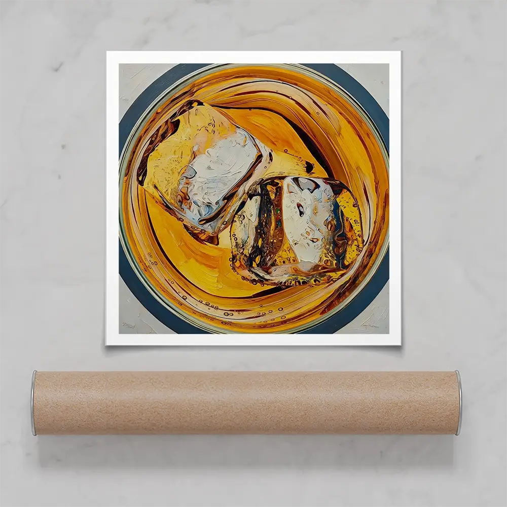 Scotch On The Rocks Cocktail Square Art Print Scotch On The Rocks Cocktail Square Art Print wall art product David Alexander Elder