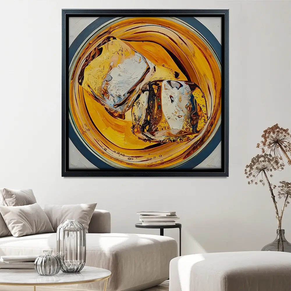 Scotch On The Rocks Cocktail Square Canvas Print Scotch On The Rocks Cocktail Square Canvas Print wall art product David Alexander Elder