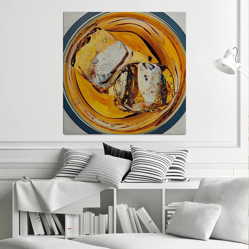 Scotch On The Rocks Cocktail Square Canvas Print Scotch On The Rocks Cocktail Square Canvas Print wall art product David Alexander Elder