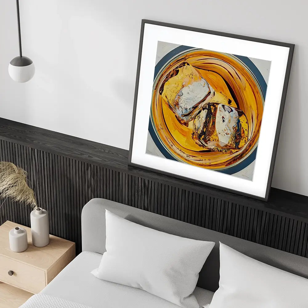 Scotch On The Rocks Cocktail Square Framed Art Print Scotch On The Rocks Cocktail Square Framed Art Print wall art product David Alexander Elder