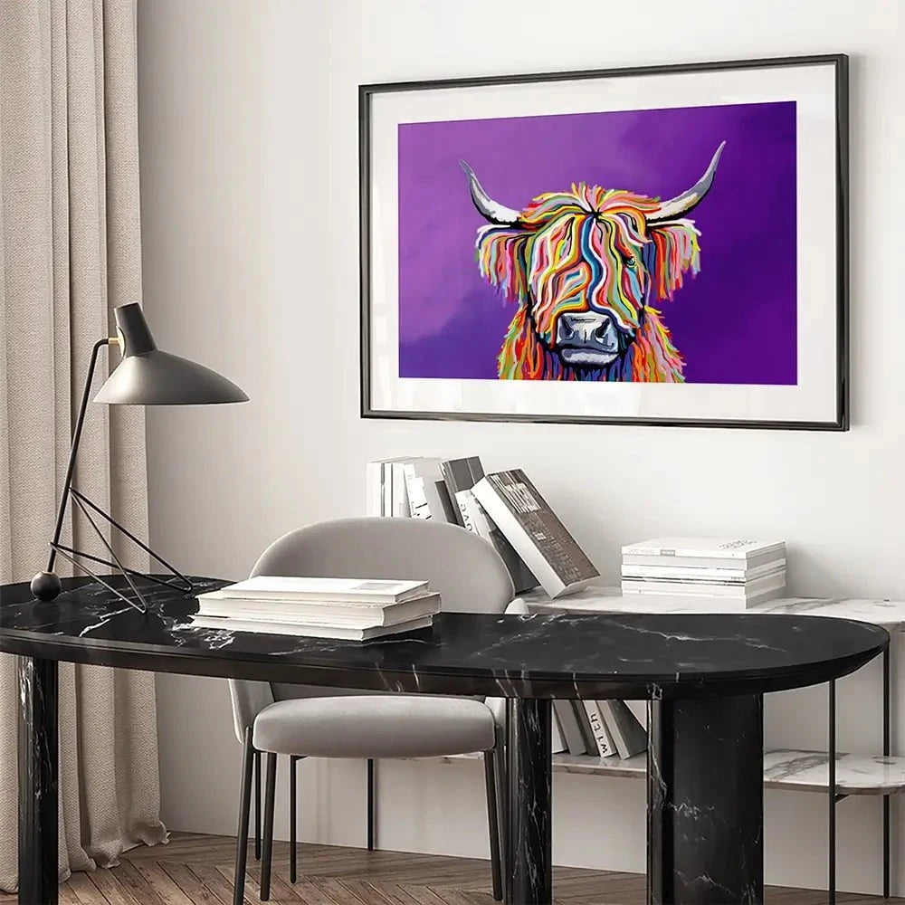 Scottish Coo Framed Art Print Scottish Coo Framed Art Print wall art product Independent