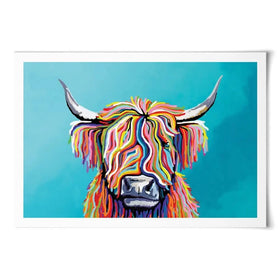 Scottish Cow Art Print Scottish Cow Art Print wall art product Independent