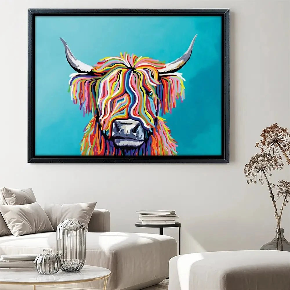 Scottish Cow Canvas Print Scottish Cow Canvas Print wall art product Independent