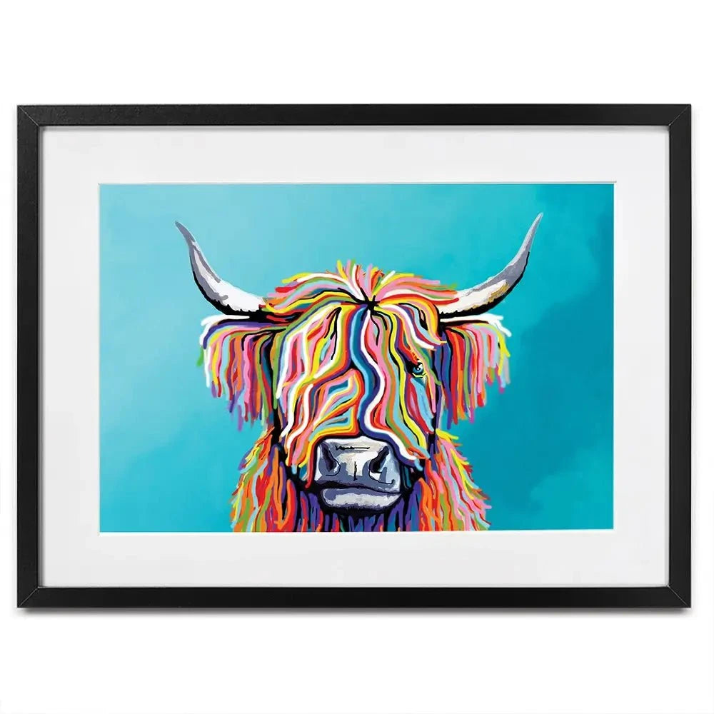 Scottish Cow Framed Art Print Scottish Cow Framed Art Print wall art product Independent