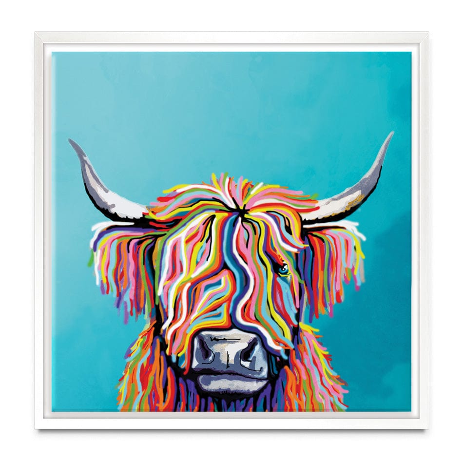 Scottish Cow Square Canvas Print wall art product Independent