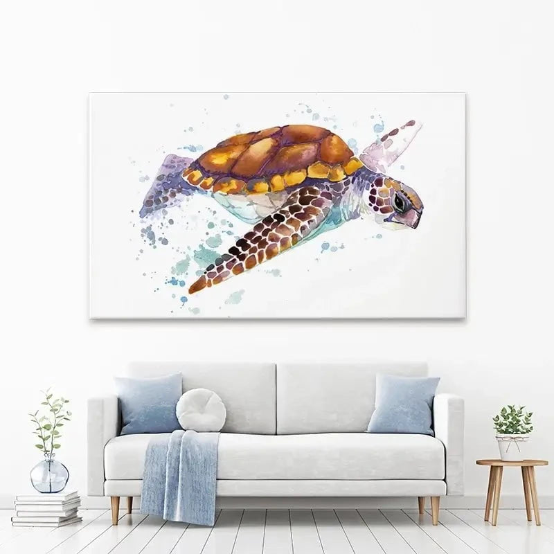 Sea Turtle Canvas Print Sea Turtle Canvas Print wall art product Faenkova Elena / Shutterstock