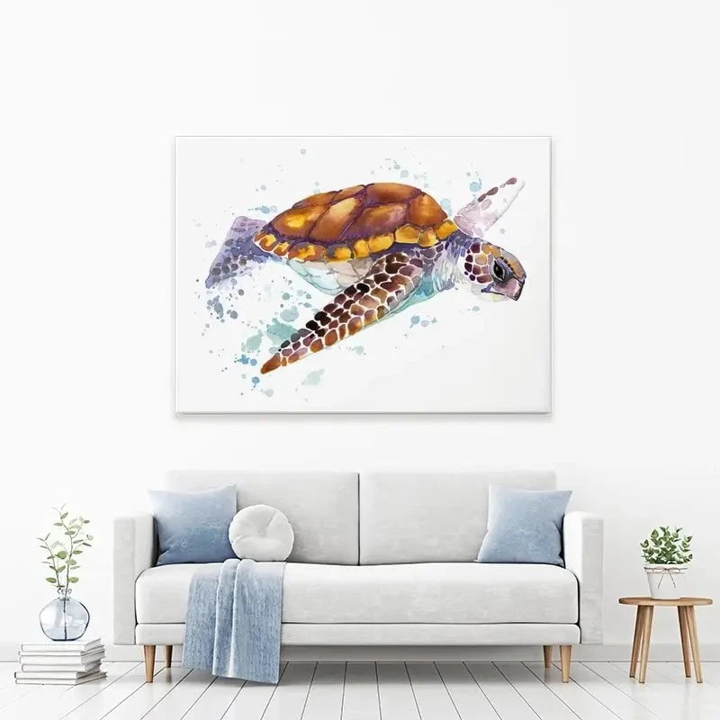Sea Turtle Canvas Print Sea Turtle Canvas Print wall art product Faenkova Elena / Shutterstock