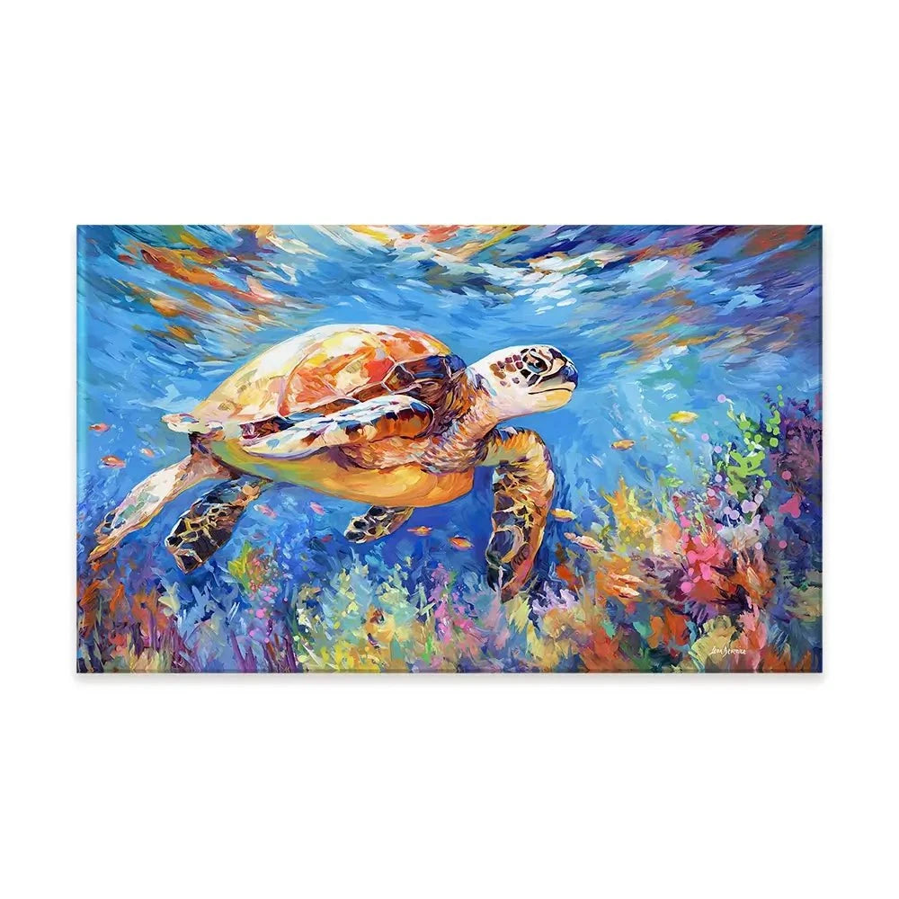 Sea Turtles Adventure Canvas Print Sea Turtles Adventure Canvas Print wall art product Leon Devenice
