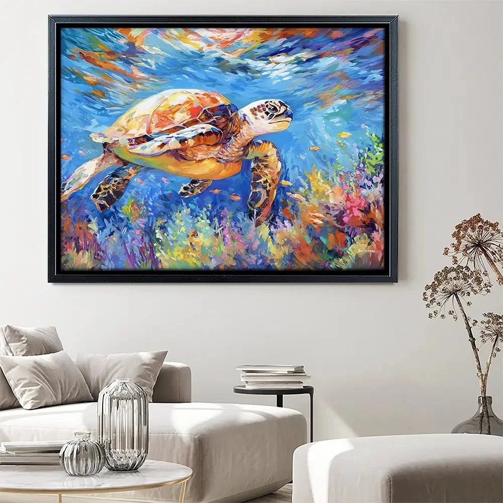 Sea Turtles Adventure Canvas Print Sea Turtles Adventure Canvas Print wall art product Leon Devenice