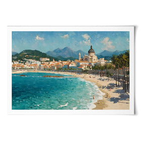 Seafront View Art Print Seafront View Art Print wall art product IAmHomeStudio