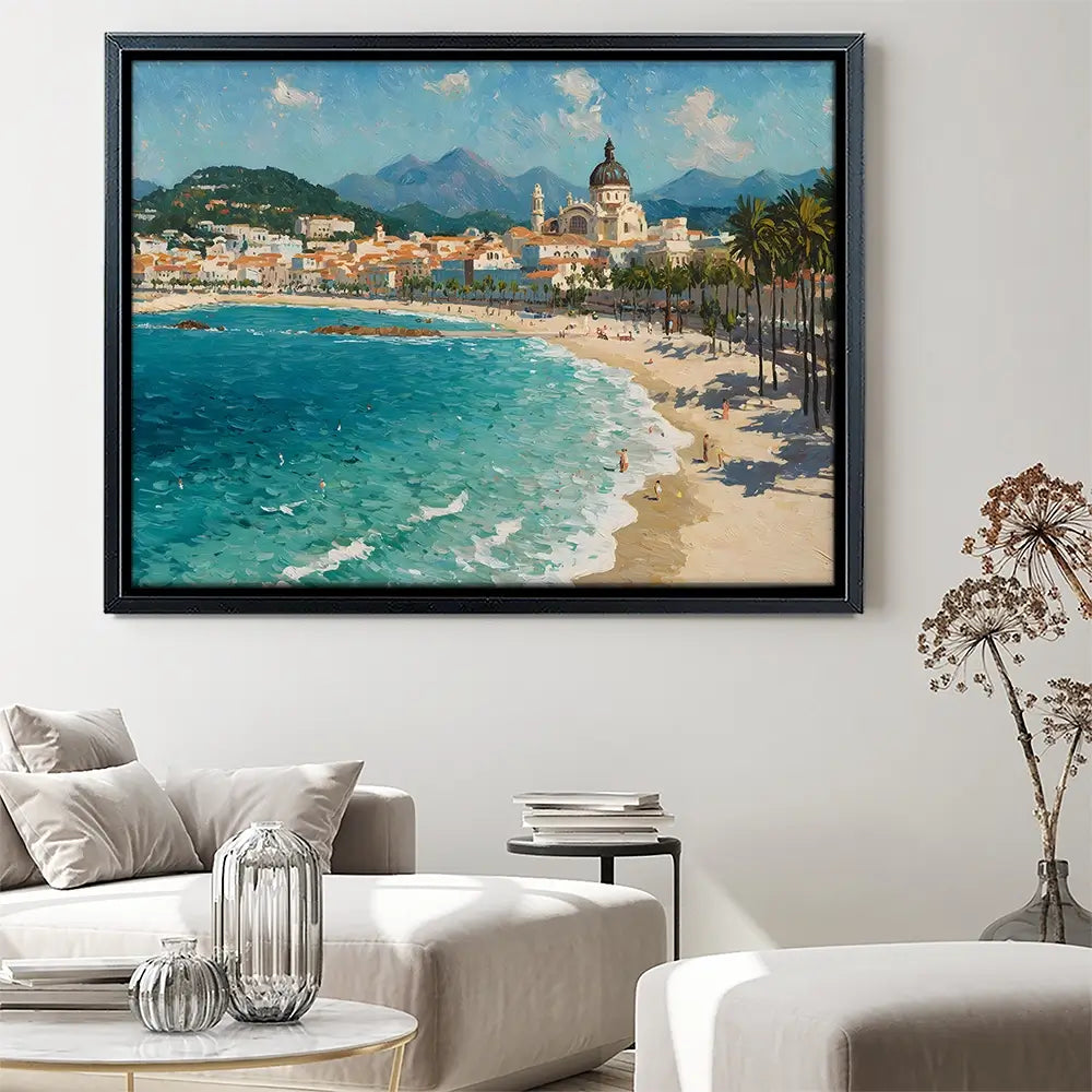 Seafront View Canvas Print Seafront View Canvas Print wall art product IAmHomeStudio