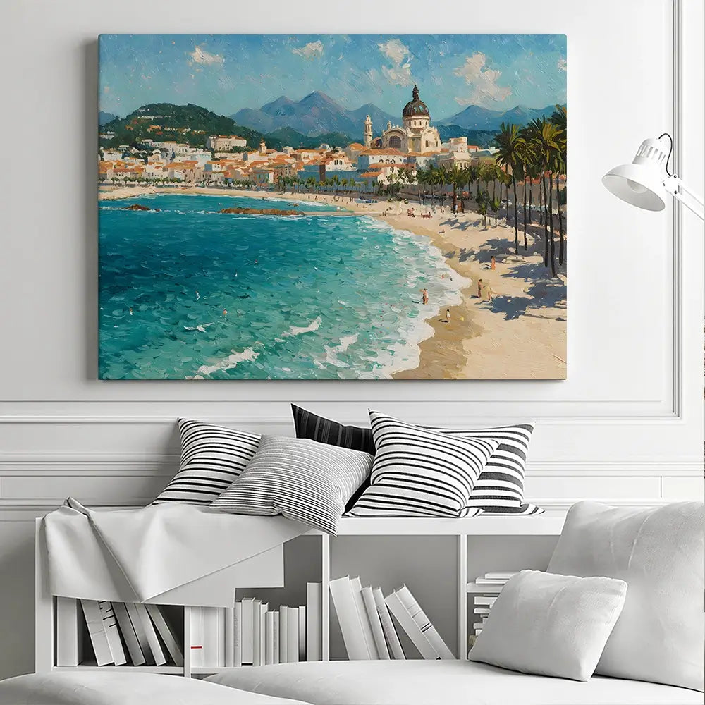 Seafront View Canvas Print Seafront View Canvas Print wall art product IAmHomeStudio